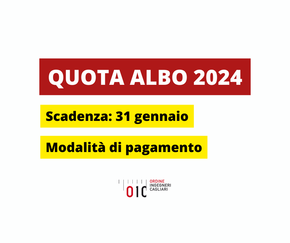 Avviso di pagamento: Quota Albo 2024