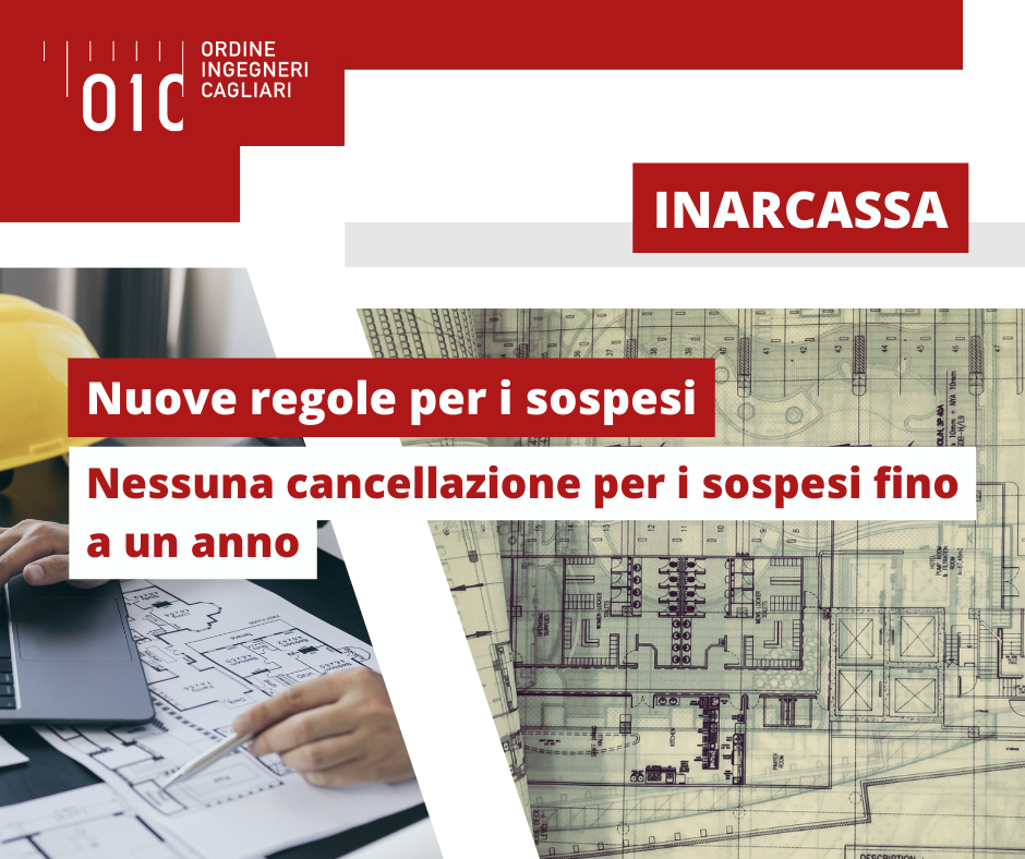 INARCASSA – Nessuna cancellazione dalla Cassa fino a un anno di sospensione dall’Albo professionale