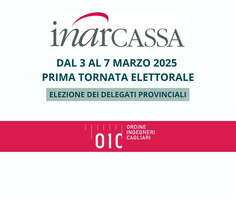 Inarcassa – Elezioni 2025-2030 – Dal 3 marzo si vota per eleggere i delegati provinciali