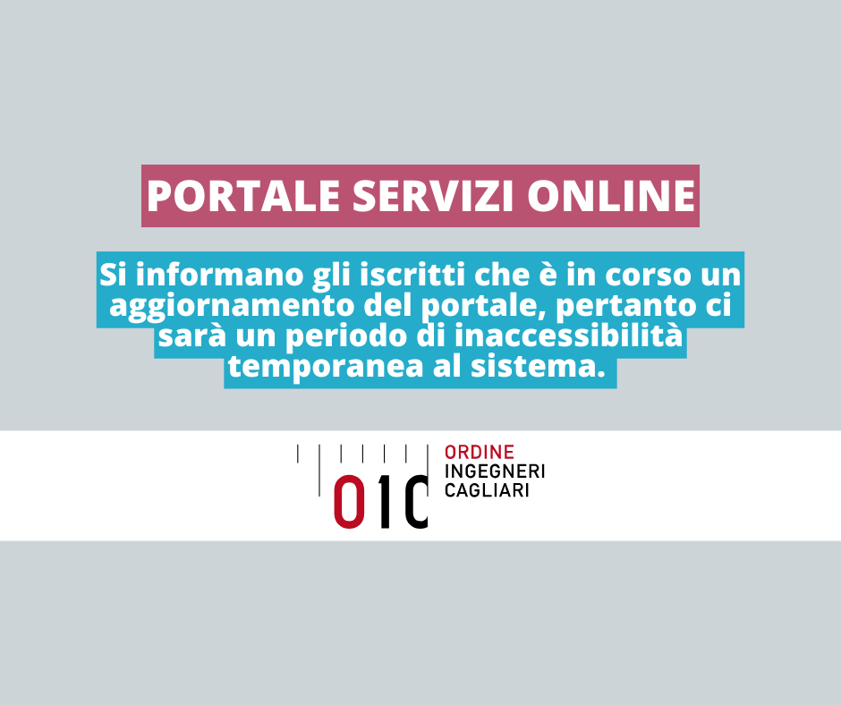 Avviso di manutenzione programmata dei servizi online