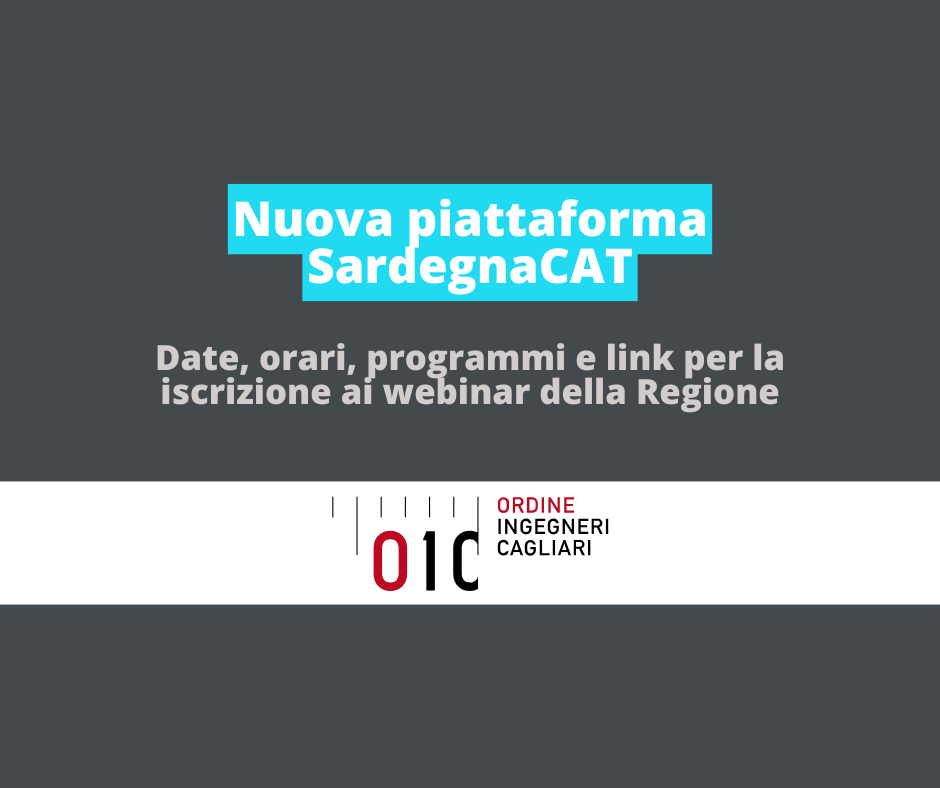 Webinar di formazione su SardegnaCAT: le date da segnare