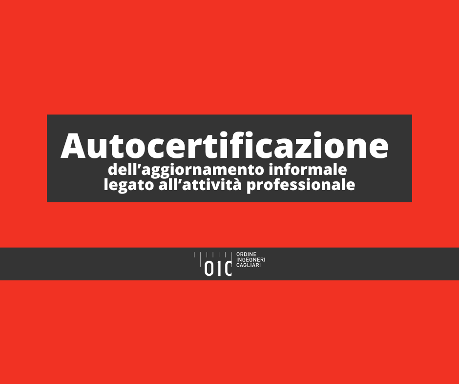 Autocertificazione dell’aggiornamento informale legato all’attività professionale
