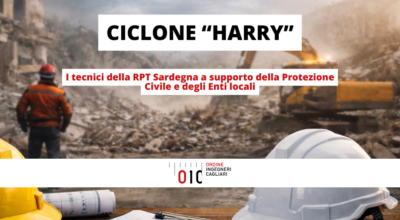 Danni del Ciclone “Harry”: raccolta disponibilità tecnici RPT e OIC per supporto agli Enti locali