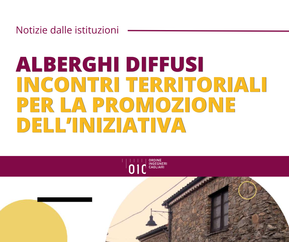 Alberghi diffusi, al via gli incontri territoriali sugli incentivi regionali
