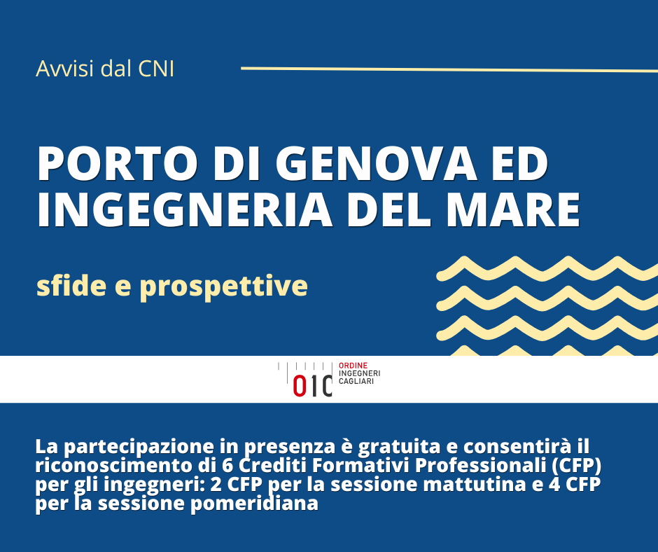 Porto di Genova ed Ingegneria del Mare – 25 giugno – Stazione Marittima di Genova
