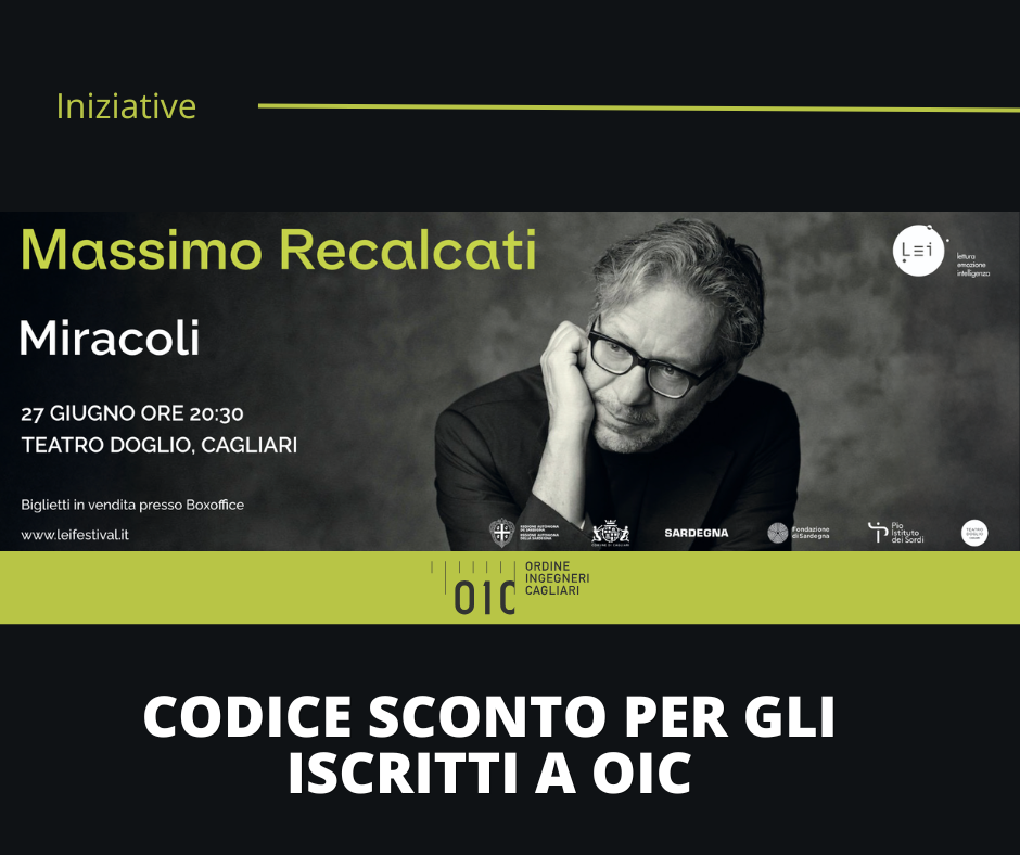 Massimo Recalcati a Cagliari: convenzione per gli iscritti OIC