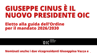 Giuseppe Cinus è il nuovo presidente dell’Ordine degli Ingegneri della Provincia di Cagliari