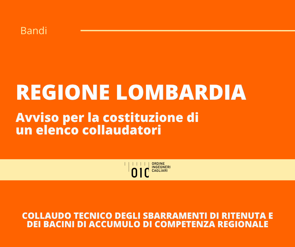 Regione Lombardia: avviso per l’elenco dei collaudatori