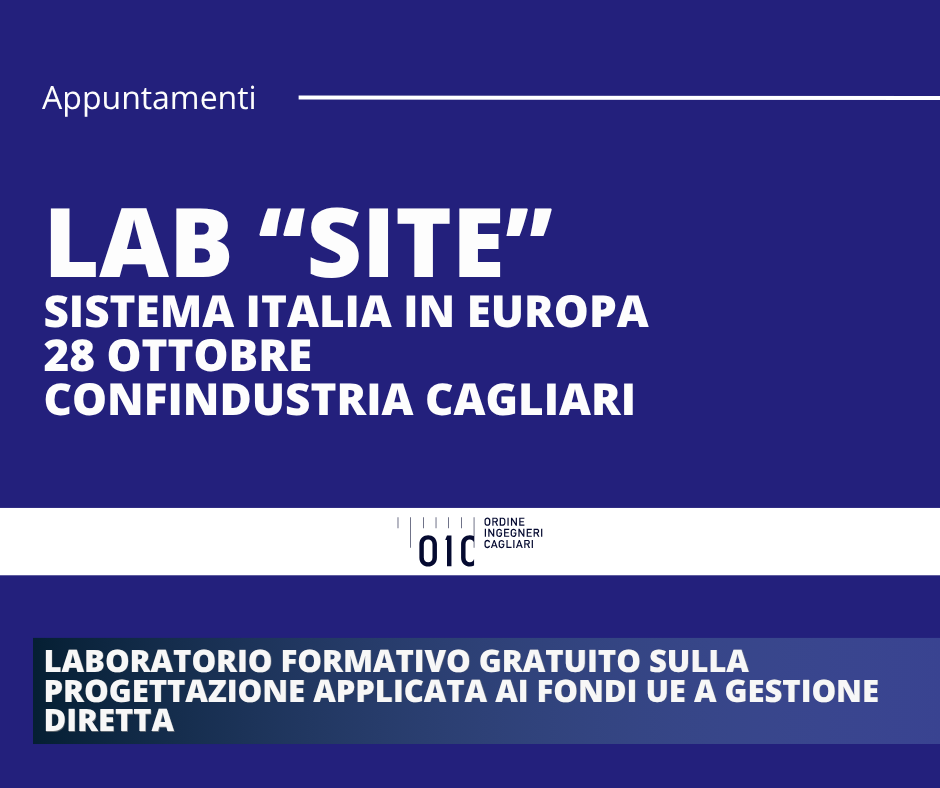 Progettazione europea e fondi UE – laboratorio formativo gratuito SITE
